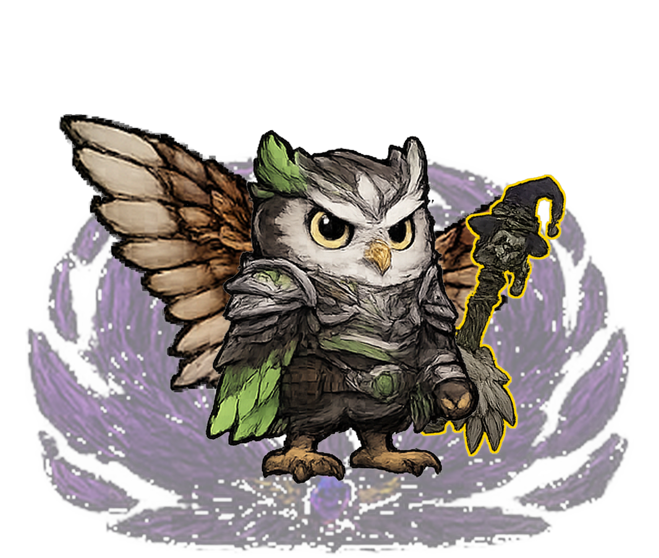Owl Violet #028