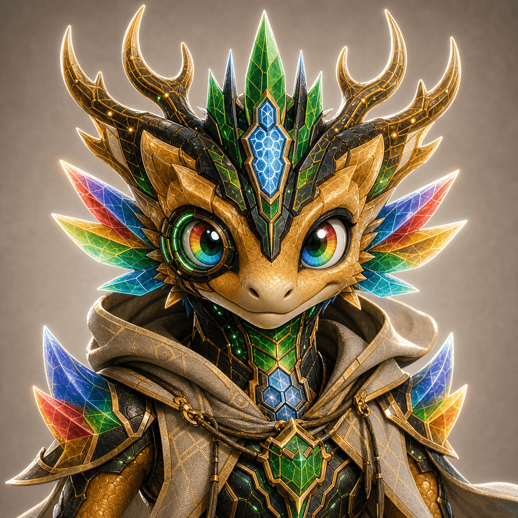 Stockmon #012 — Amber Turbine Basilisk 012