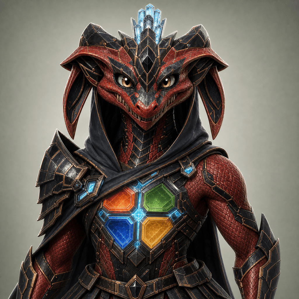 Stockmon #025 — Crimson Orbital Wyrm 025
