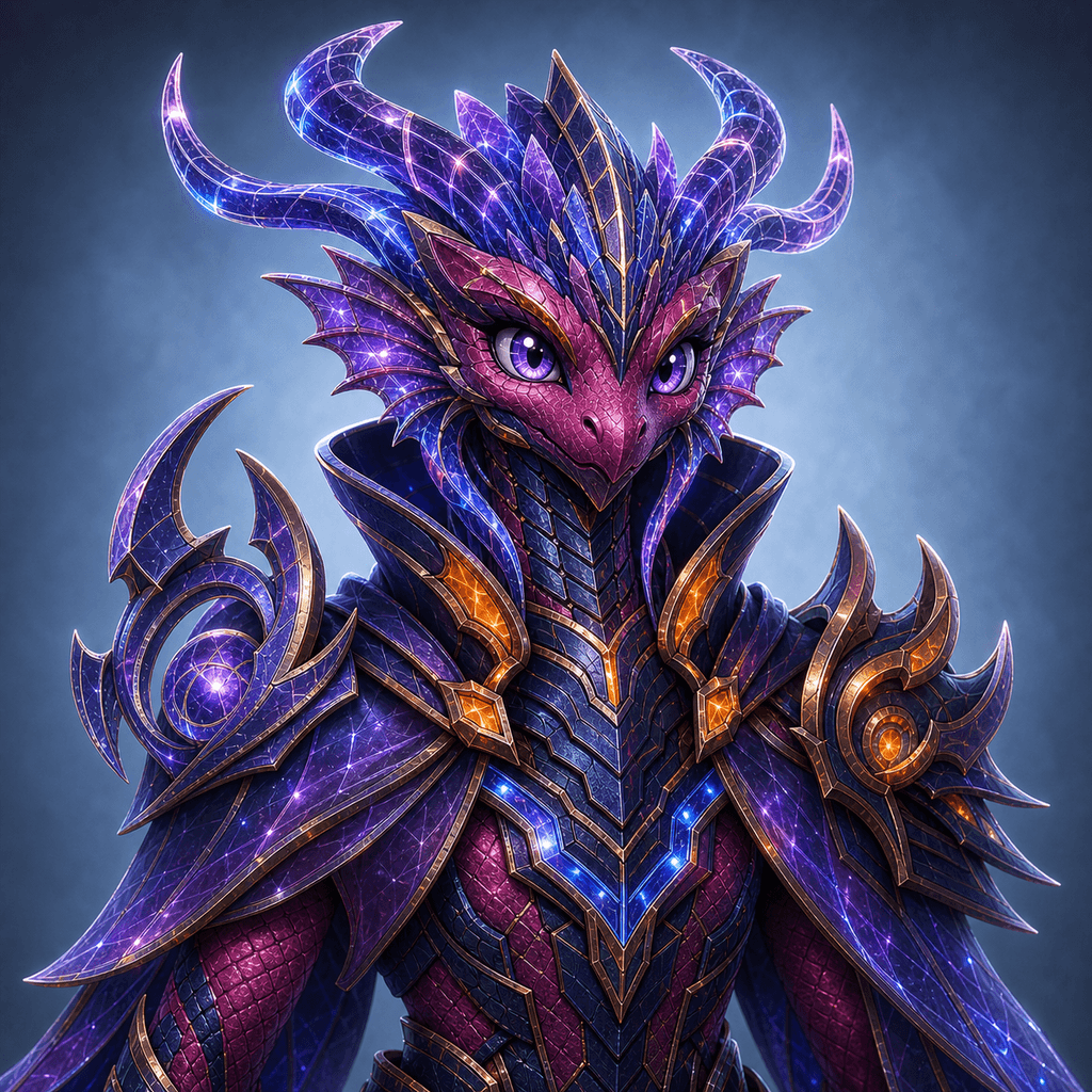 Stockmon #030 — Magenta Aegis Dragon 030
