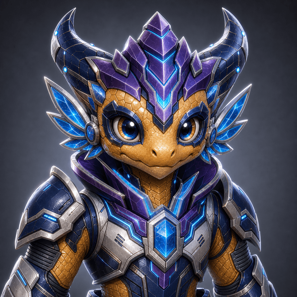 Stockmon #036 — Amber Turbine Basilisk 036