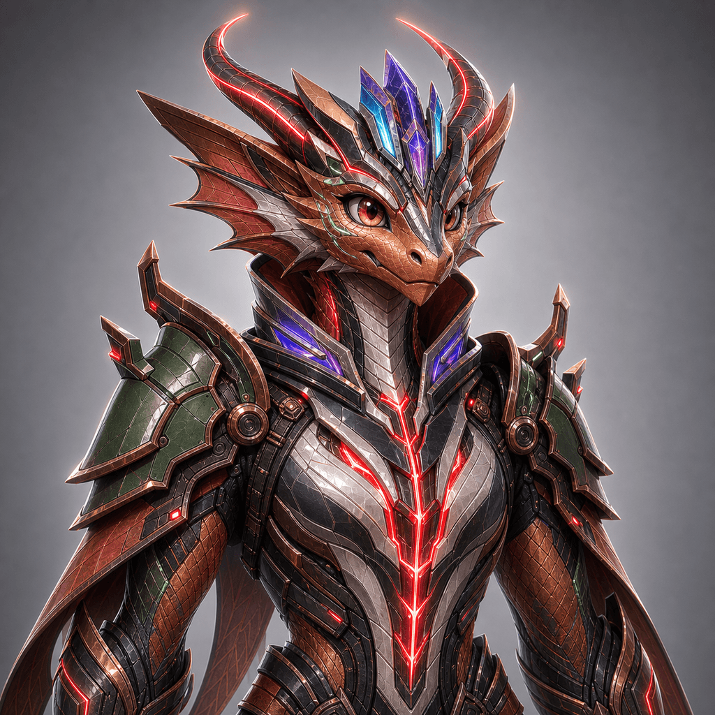 Stockmon #038 — Burnished copper Probability Mothdragon 038