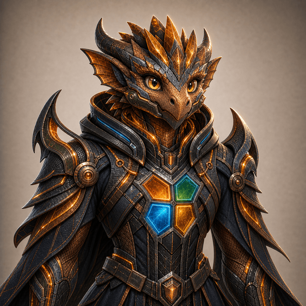Stockmon #062 — Burnished copper Probability Mothdragon 062