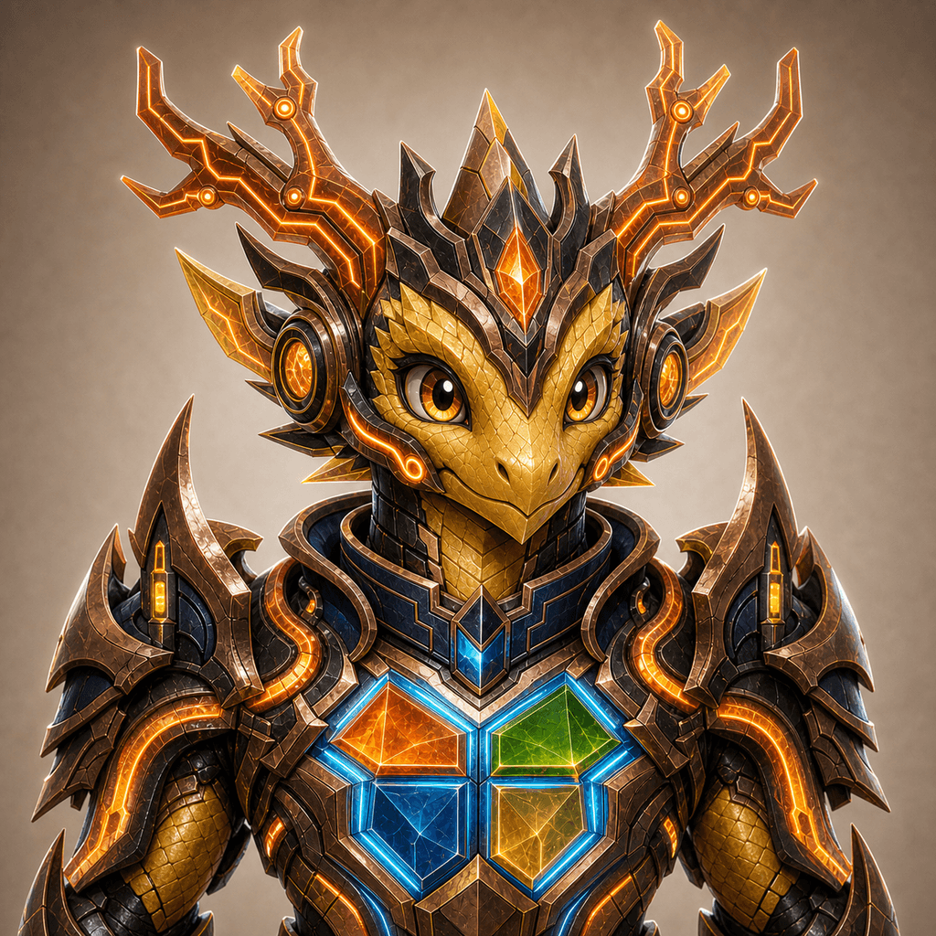 Stockmon #072 — Solar yellow Index Lionwyrm 072
