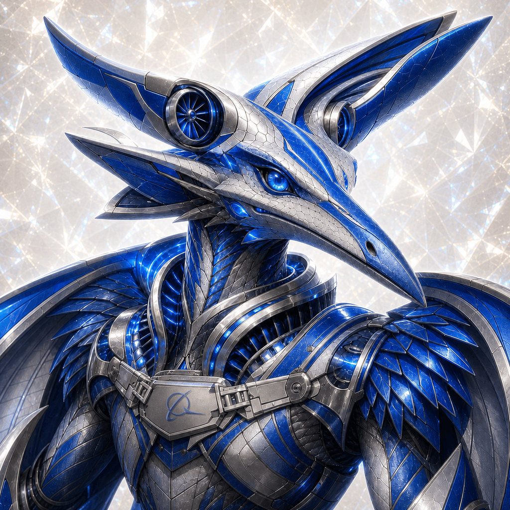 Stockmon #112 — Cobalt Turbine Pterosaur